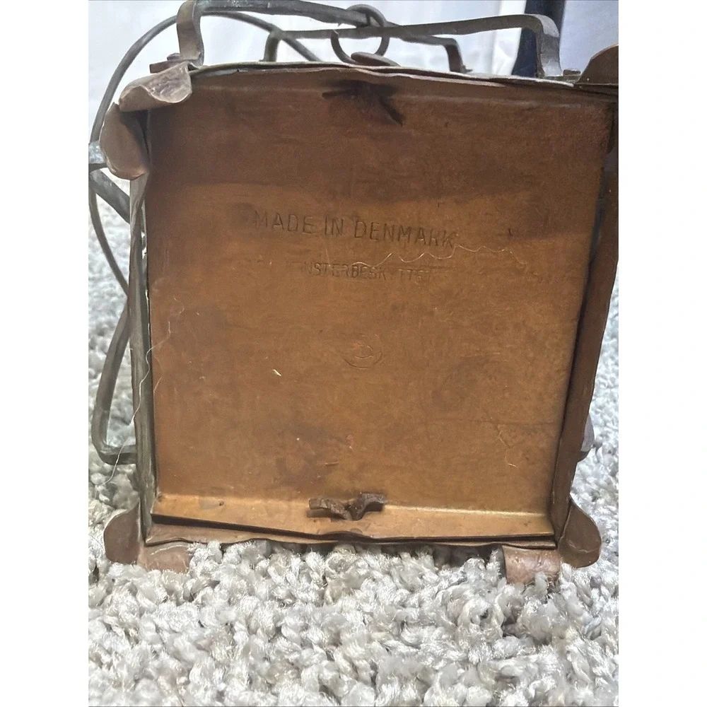 VINTAGE MID CENTURY STAMPED COPPER LANTERN DECANTER DENMARK MONSTERBESKYTTET